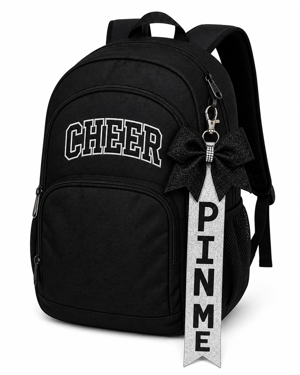 PIN ME Cheer Bow Bag Tag